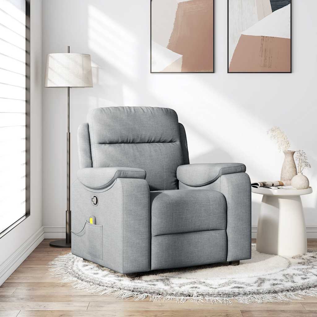 massage chair light gray fabric