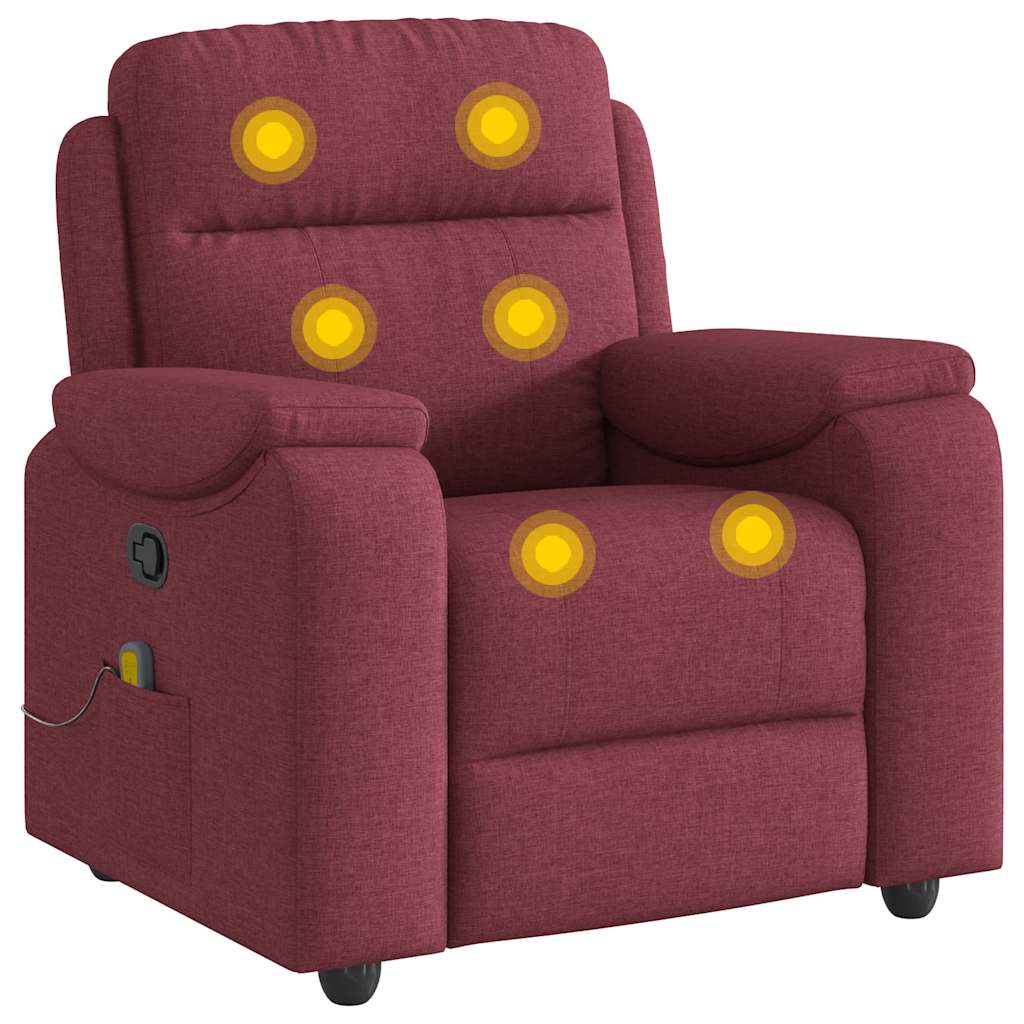 massage chair wine red fabric