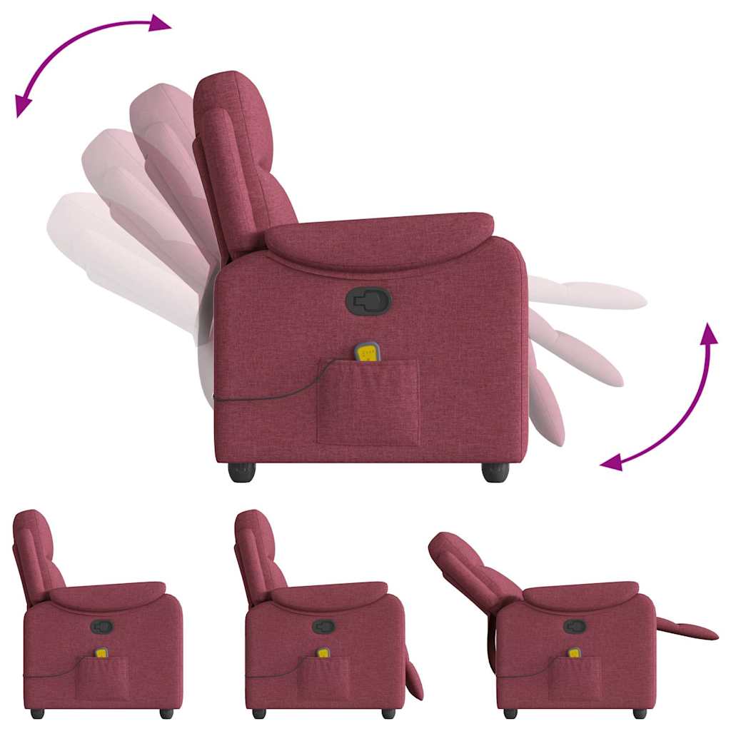 massage chair wine red fabric