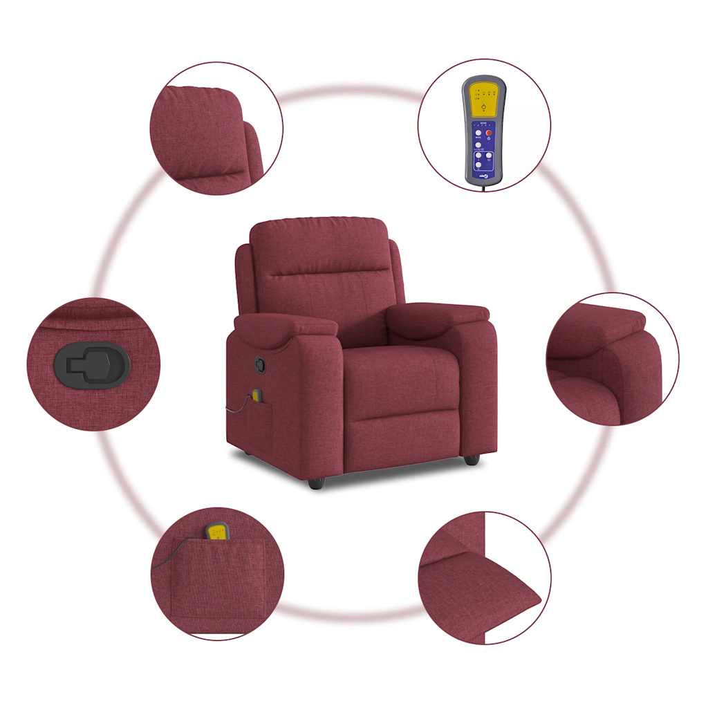 massage chair wine red fabric