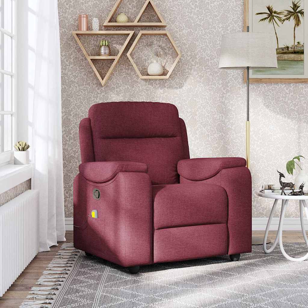 massage chair wine red fabric