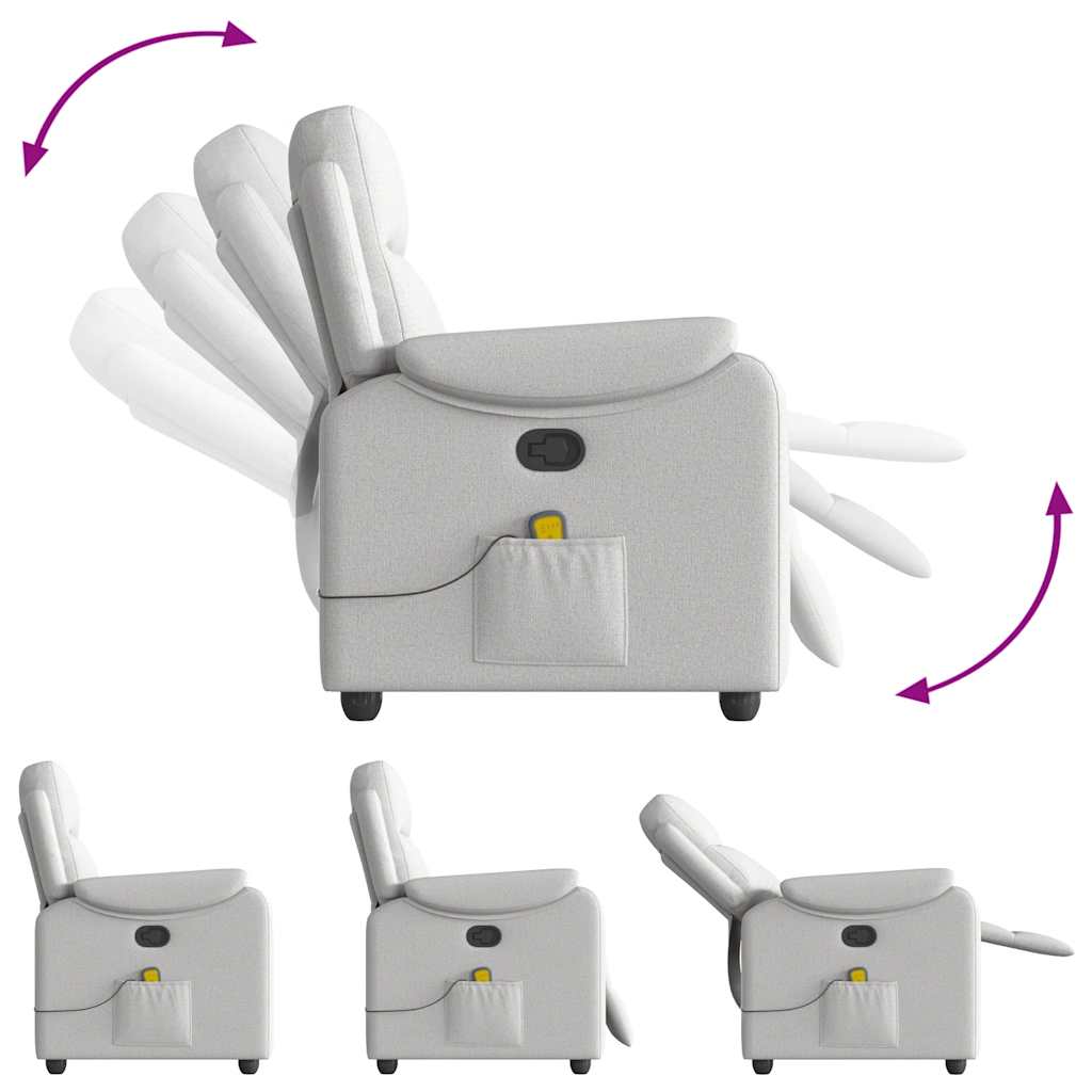 massage chair cloud gray fabric