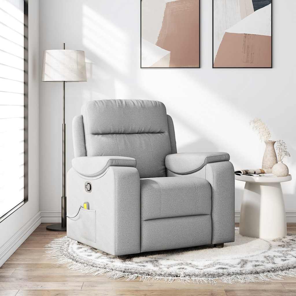 massage chair cloud gray fabric
