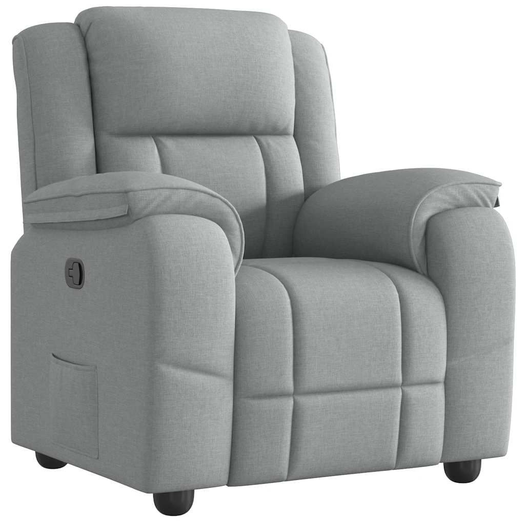 Relaxing Chair Light Gray Fabric