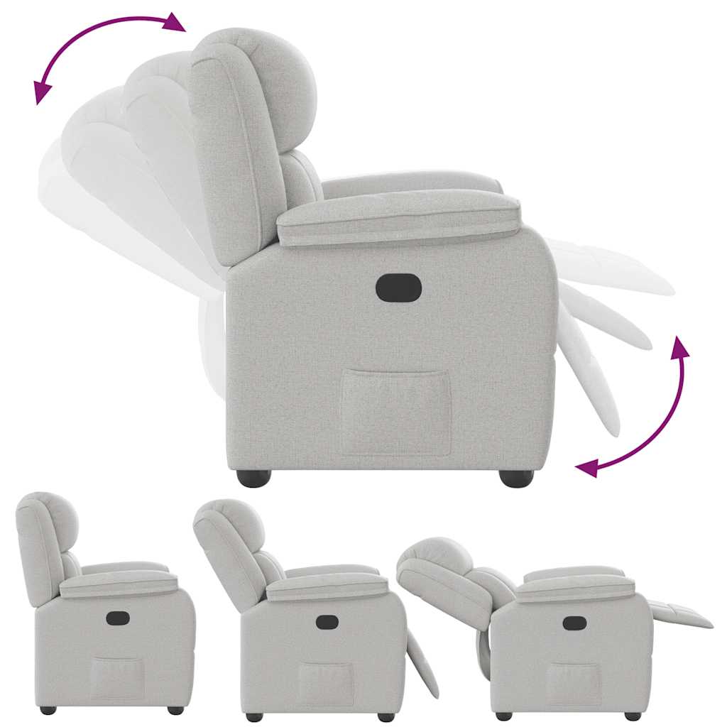 Relaxing chair cloud gray fabric