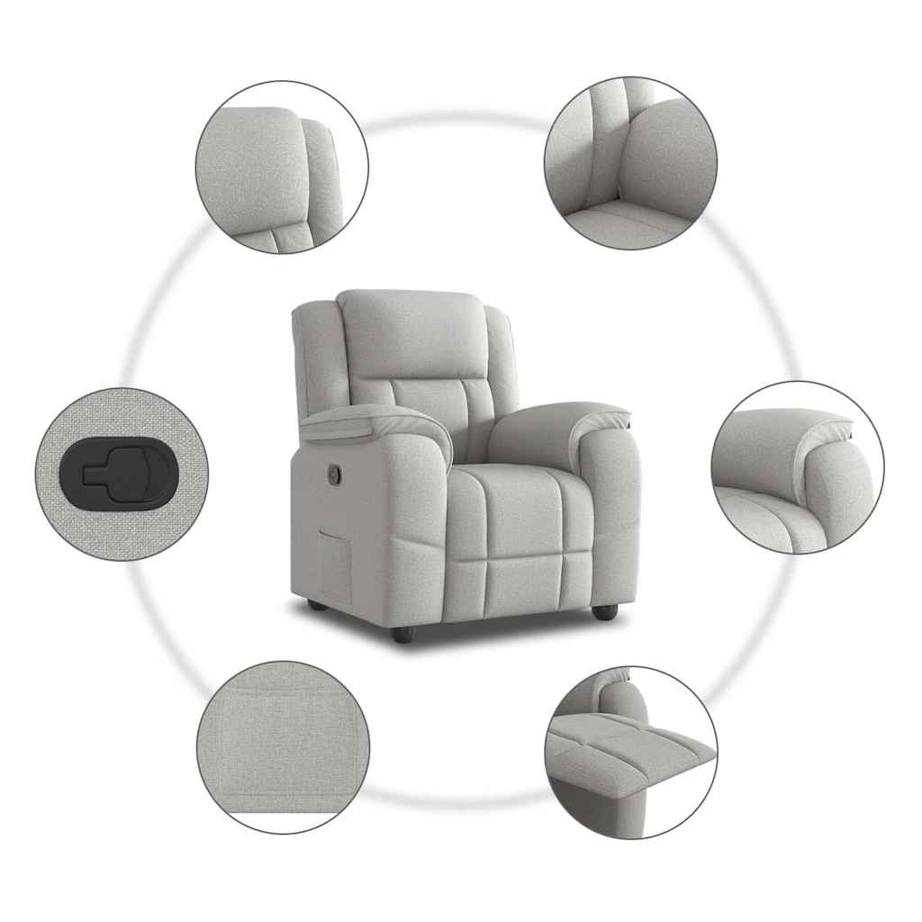 Relaxing chair cloud gray fabric