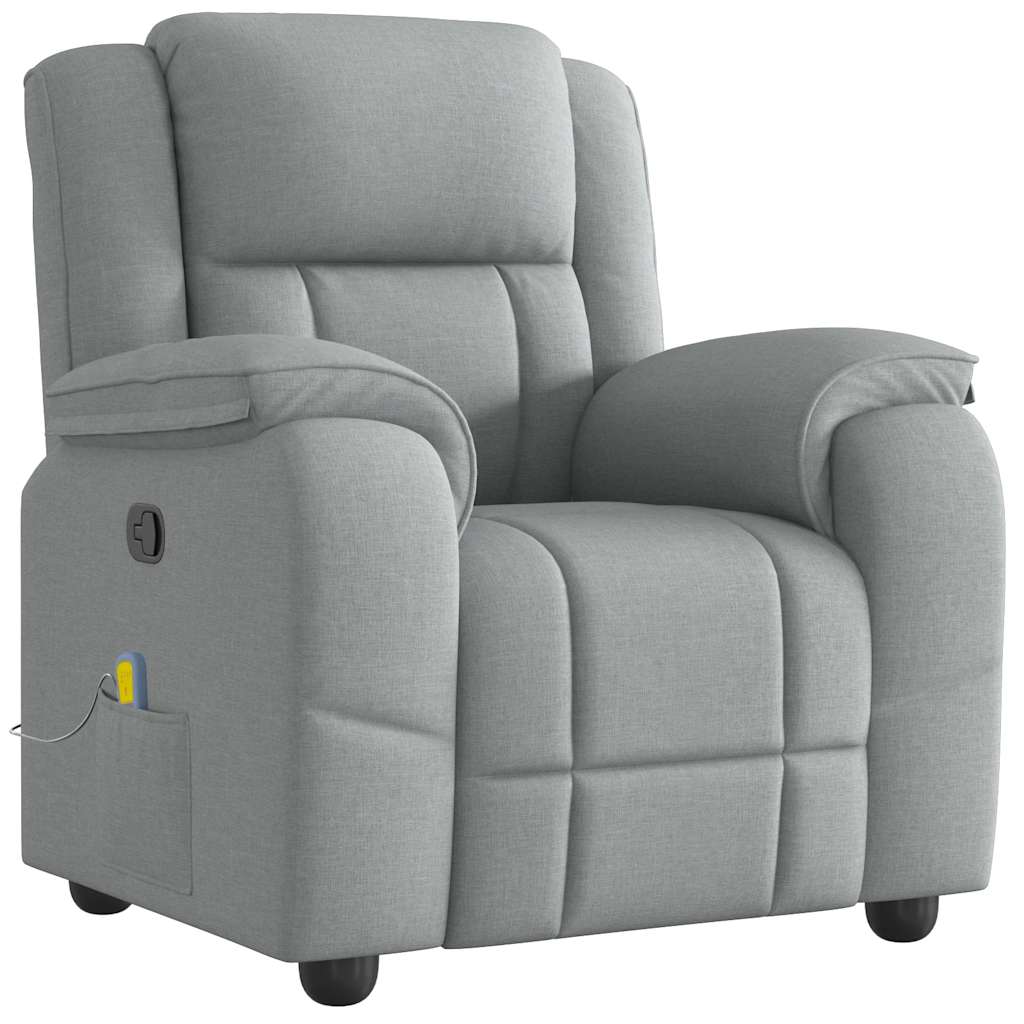 Massagesessel Hellgrau Stoff