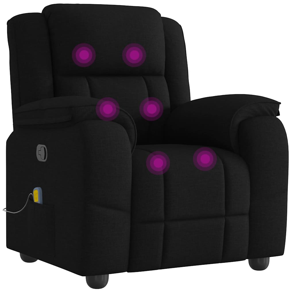 Massage Chair Black Fabric