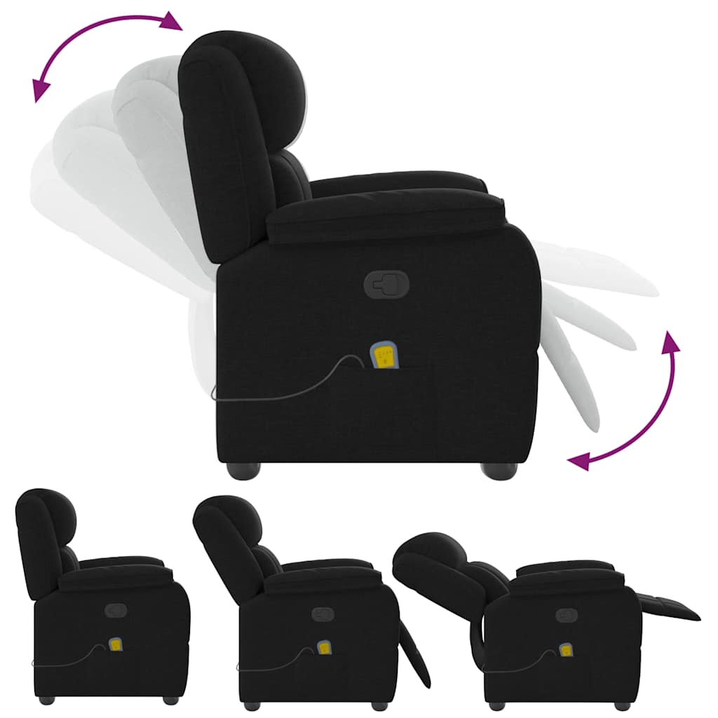 Massage Chair Black Fabric