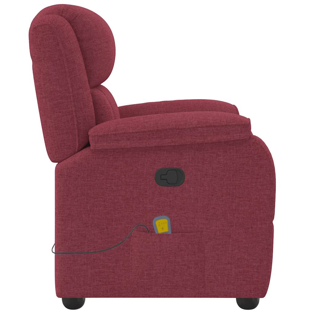 massage chair wine red fabric