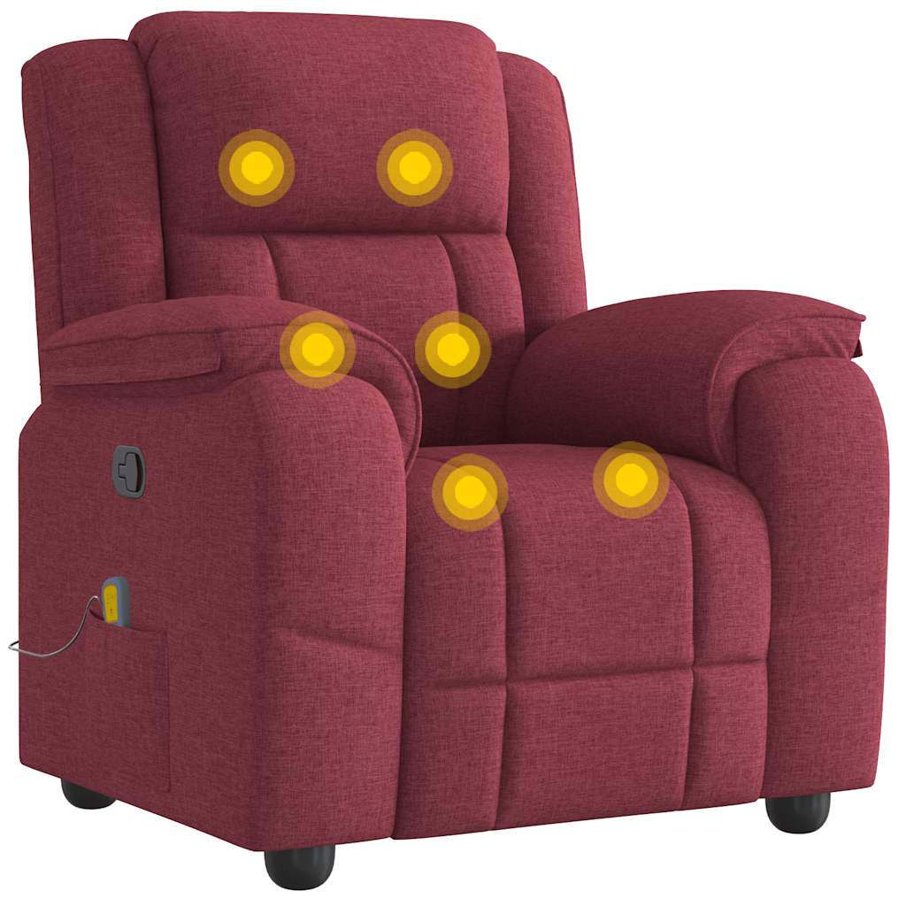 massage chair wine red fabric