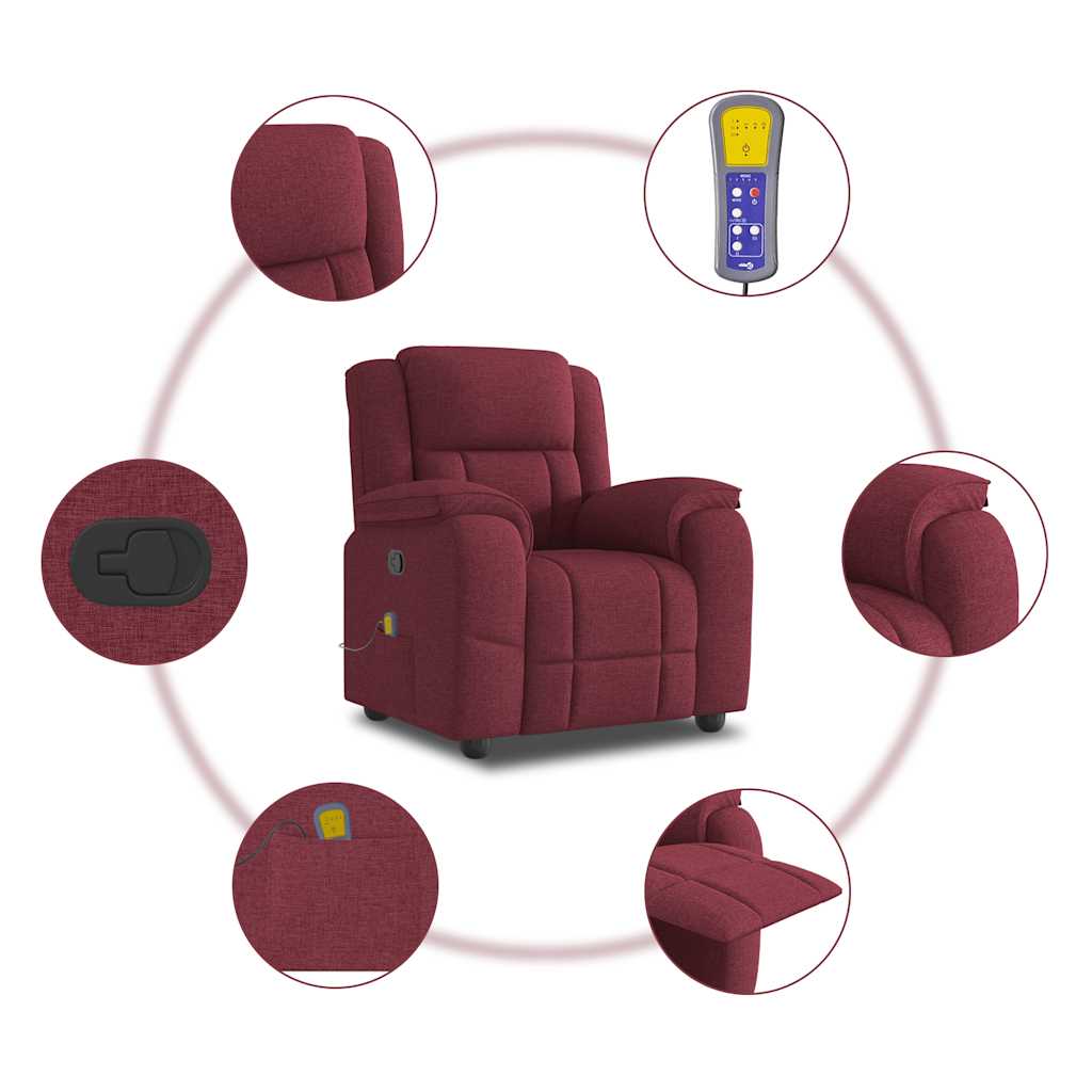 massage chair wine red fabric
