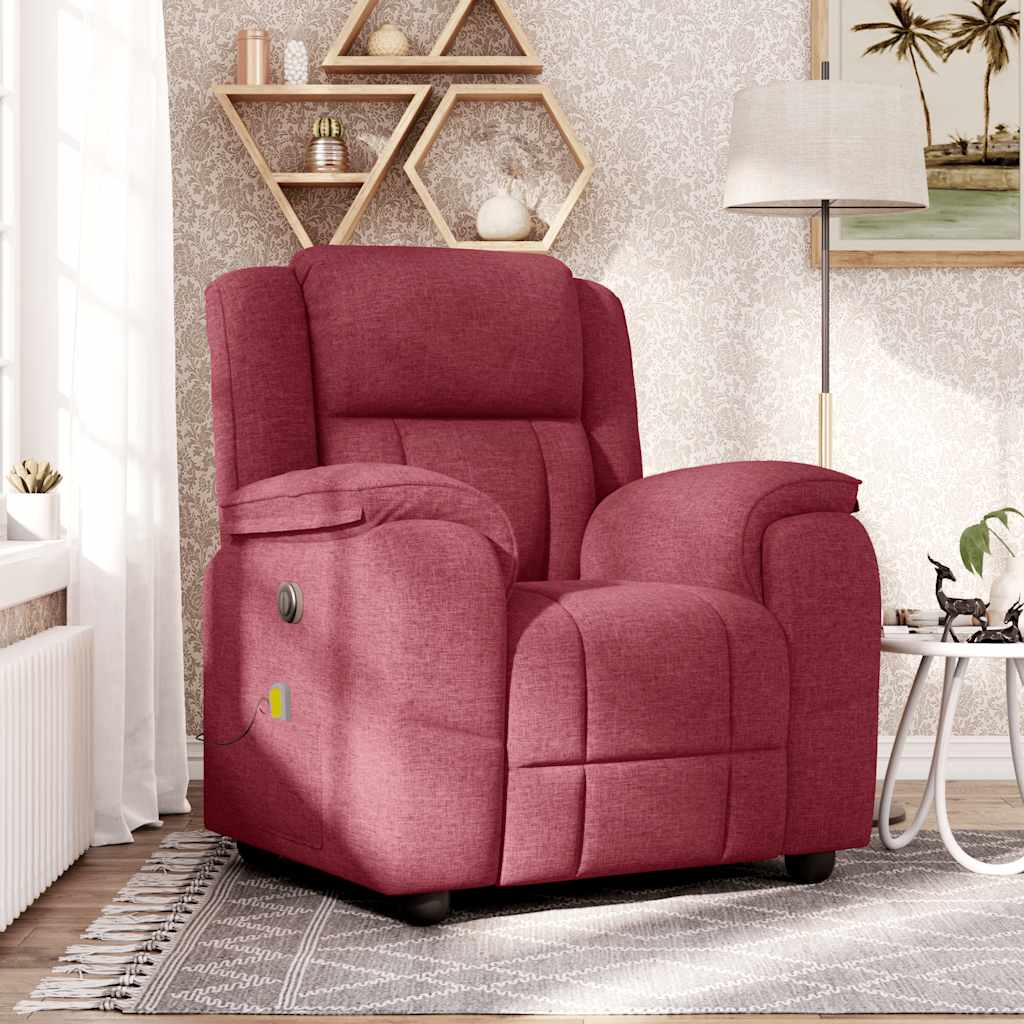 massage chair wine red fabric
