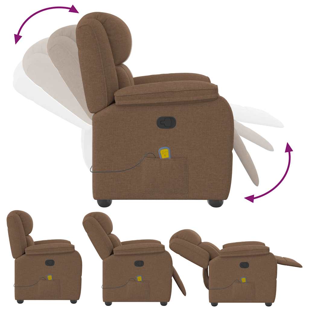 massage chair brown fabric