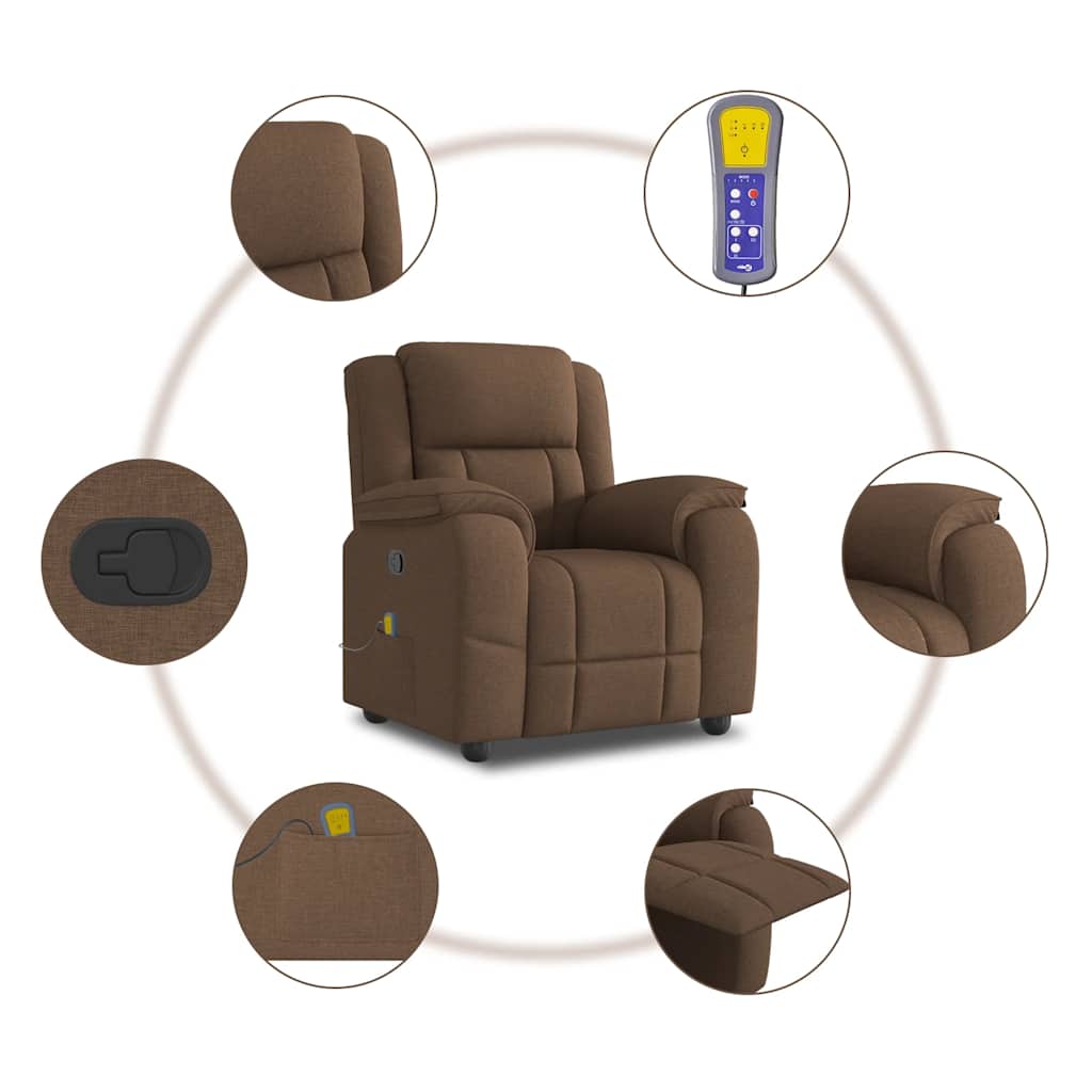 massage chair brown fabric