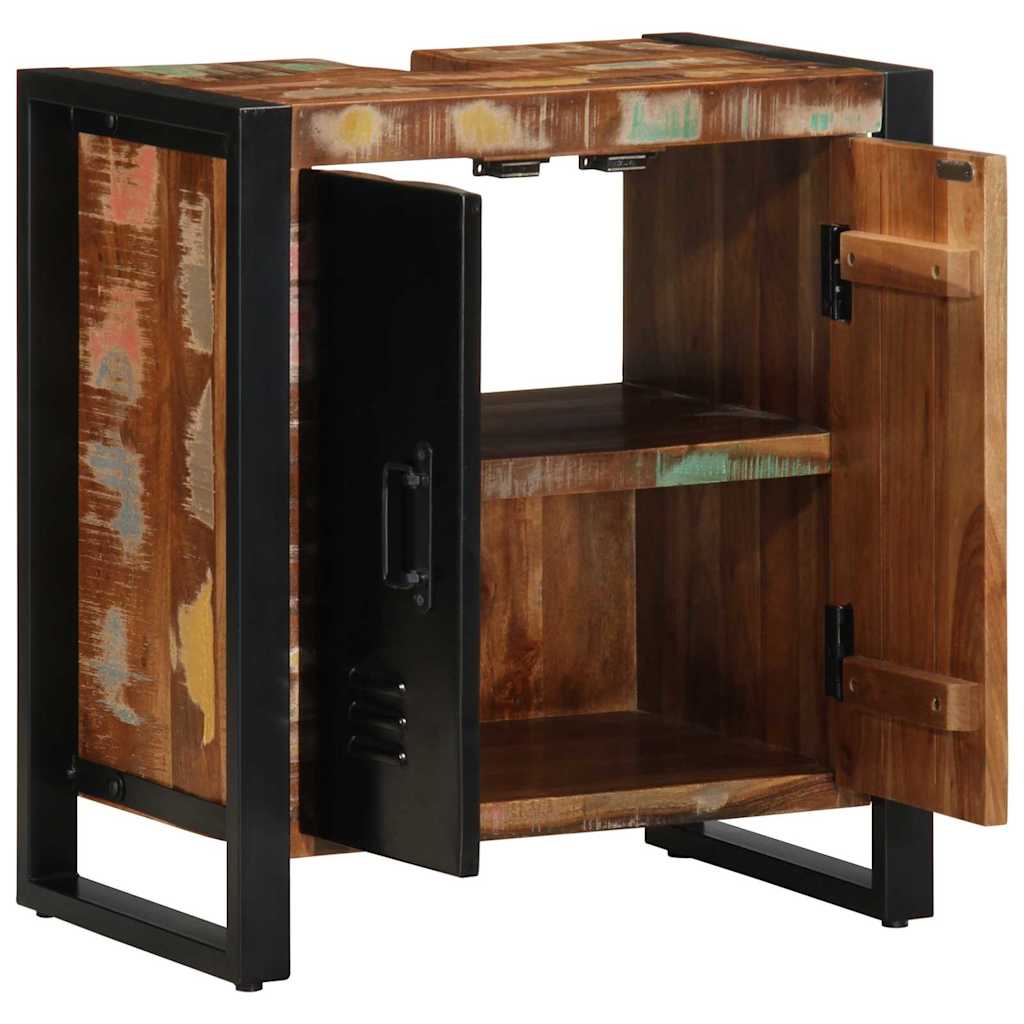 Badezimmerschrank Braun 55 x 35 x 60 cm Massivholz Altholz