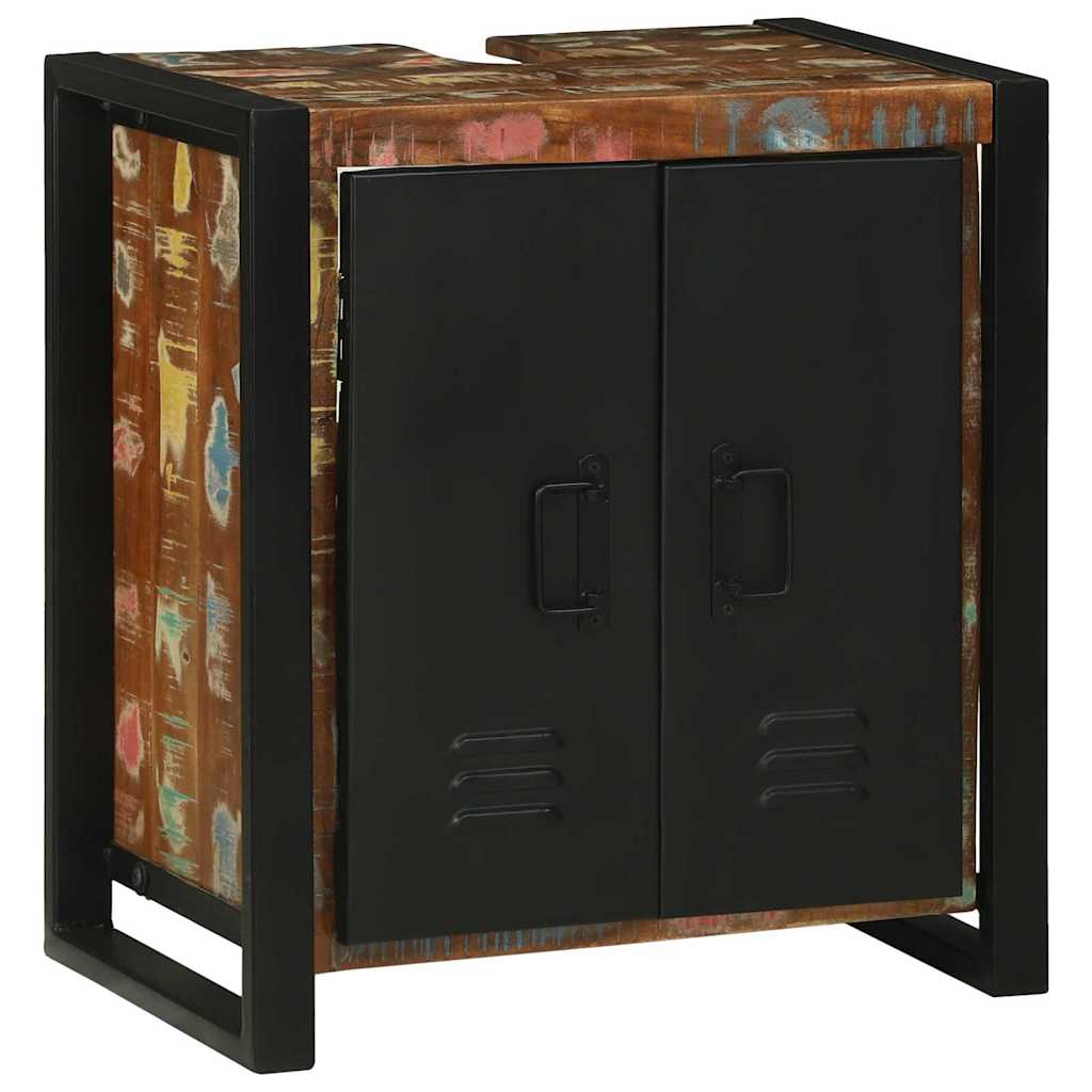 Waschbeckenschrank Braun 55 x 35 x 60 cm Massivholz Altholz