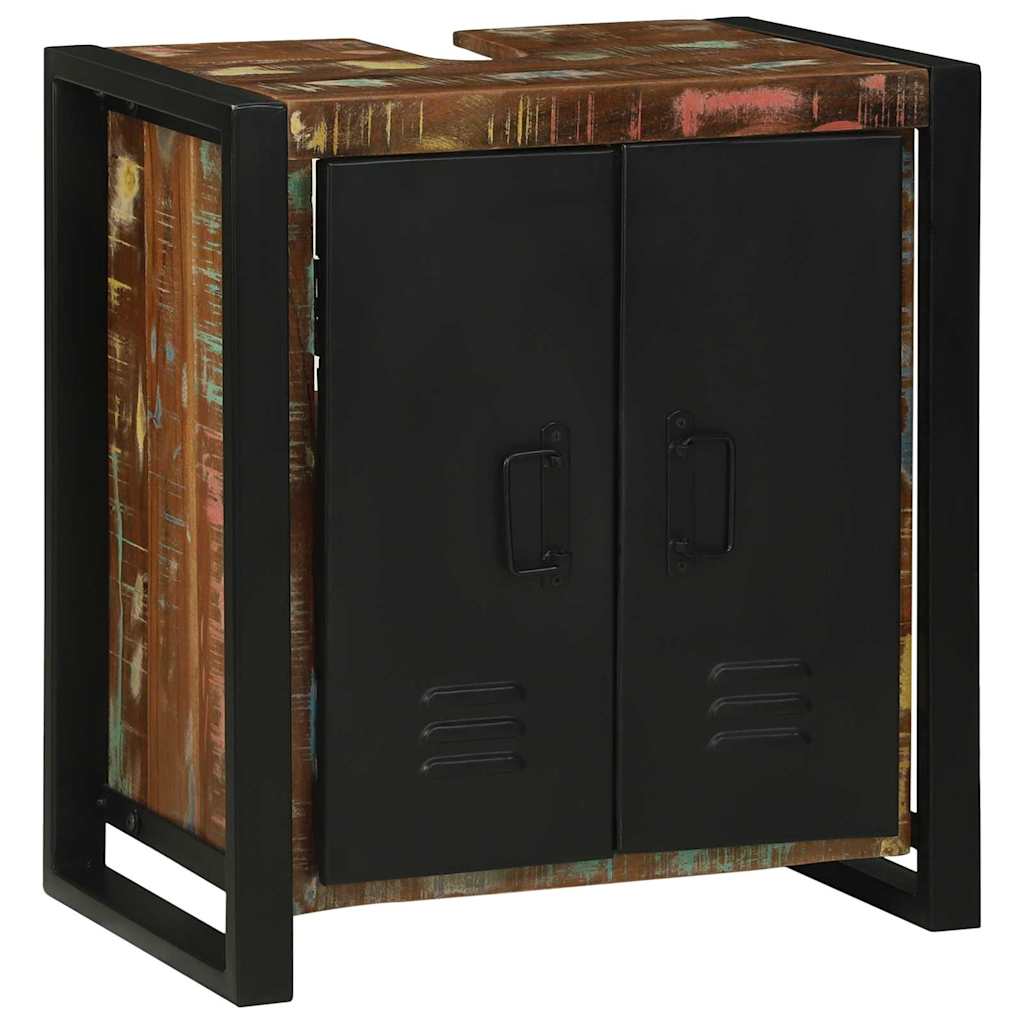 Waschbeckenschrank Braun 55 x 35 x 60 cm Massivholz Altholz