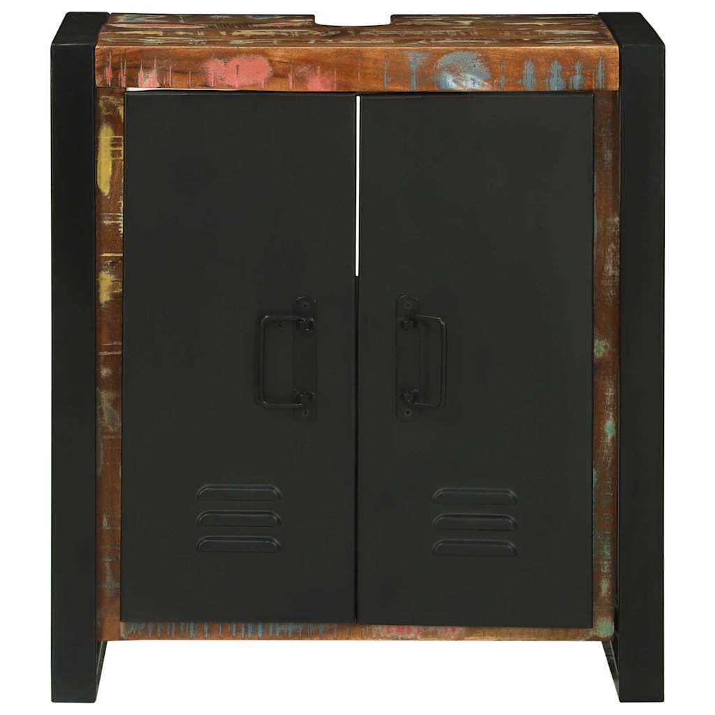 Waschbeckenschrank Braun 55 x 35 x 60 cm Massivholz Altholz
