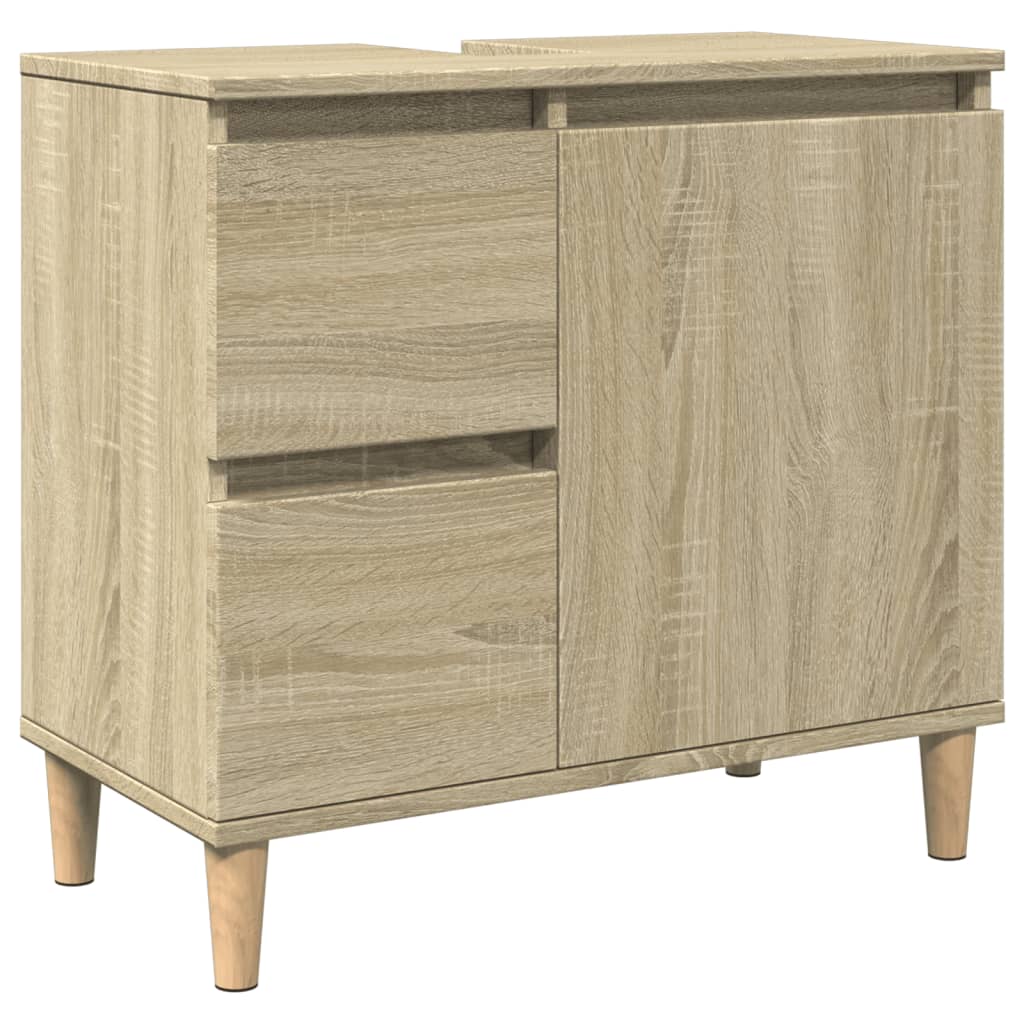3-piece bathroom furniture set Sonoma oak wood-based material