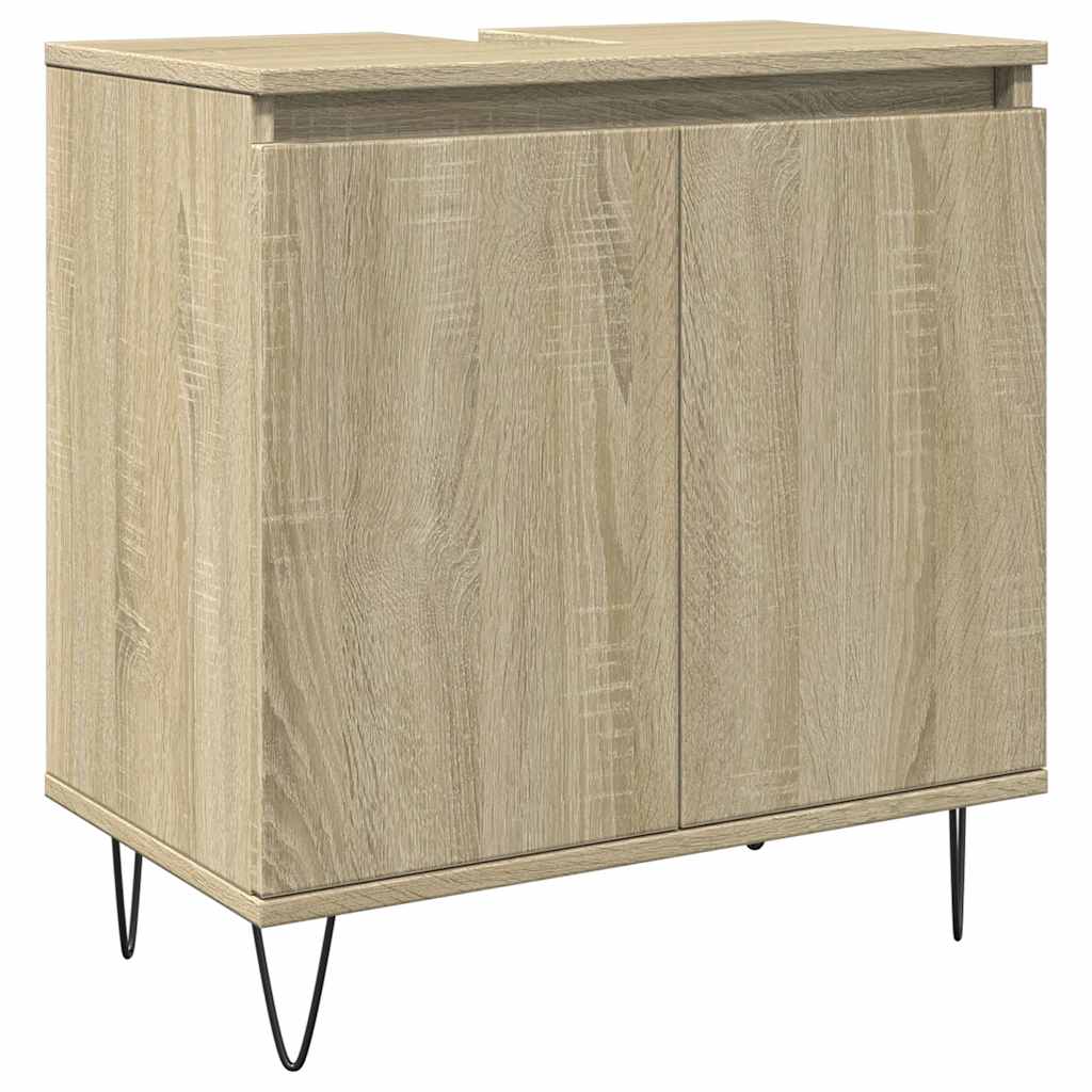 3-piece bathroom furniture set Sonoma oak wood-based material
