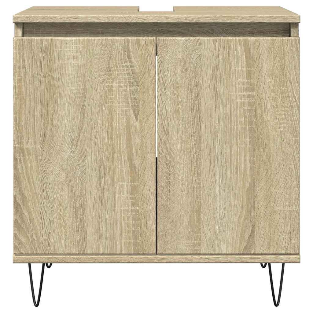 3-piece bathroom furniture set Sonoma oak wood-based material