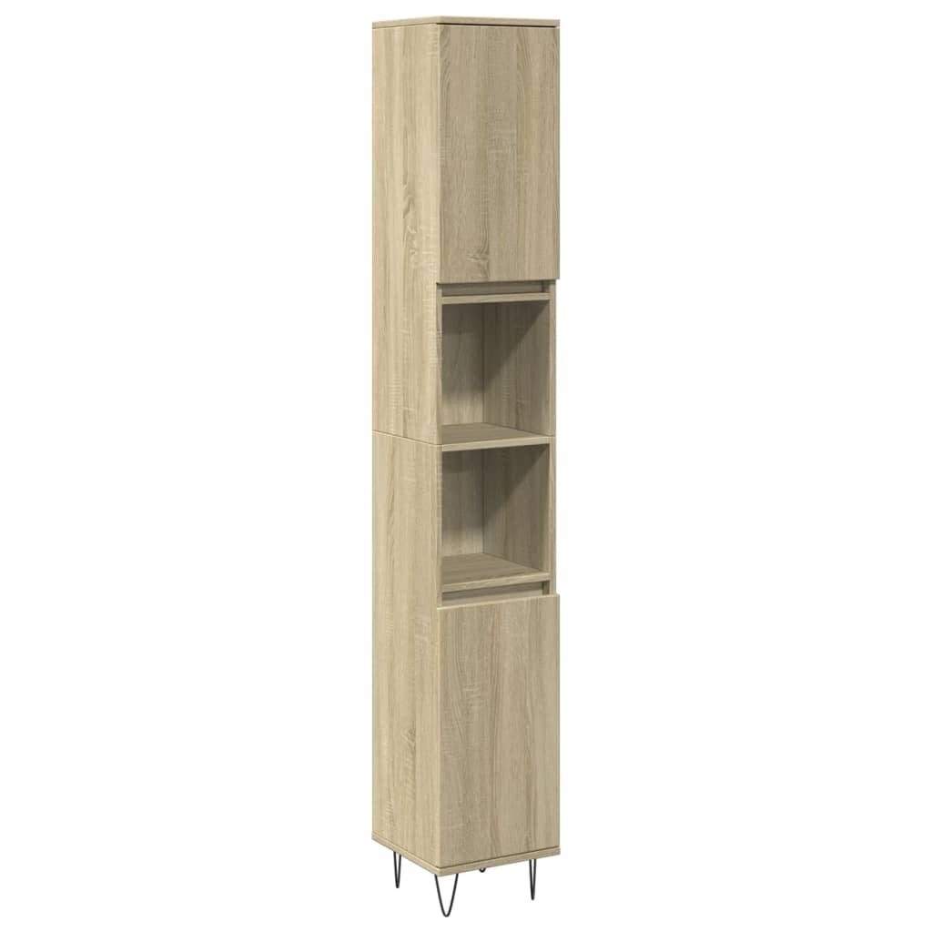 3-piece bathroom furniture set Sonoma oak wood-based material
