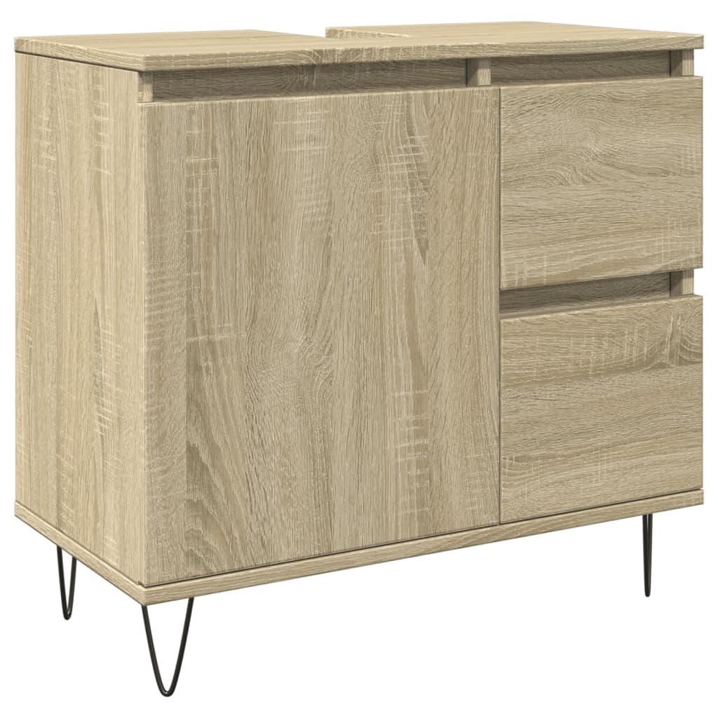 3-piece bathroom furniture set Sonoma oak wood-based material