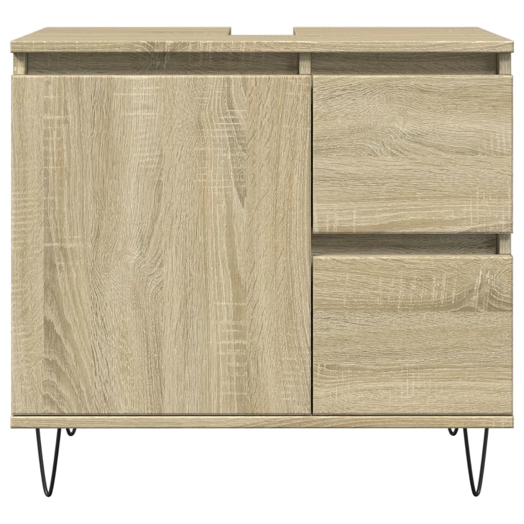 3-piece bathroom furniture set Sonoma oak wood-based material