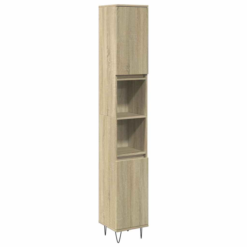 3-piece bathroom furniture set Sonoma oak wood-based material