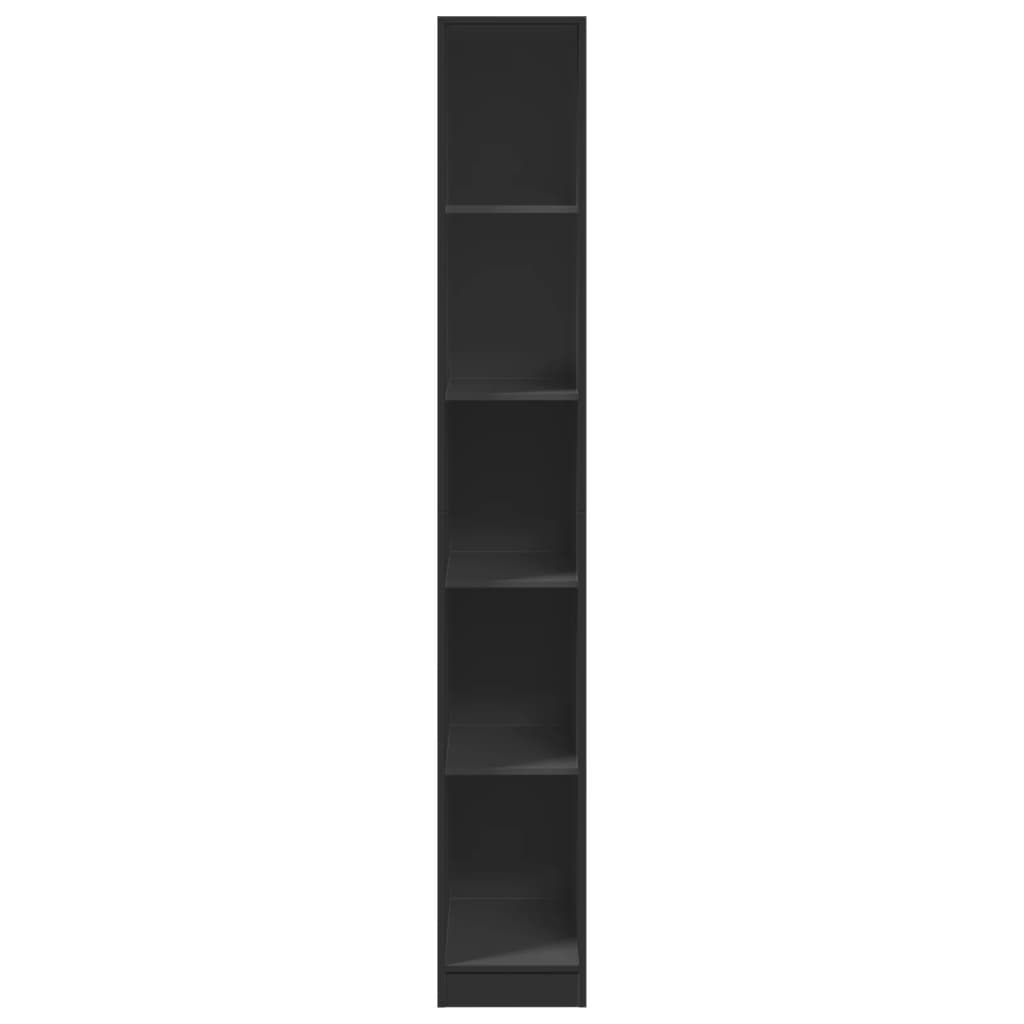 Wardrobe black 30x50x200 cm wood-based material