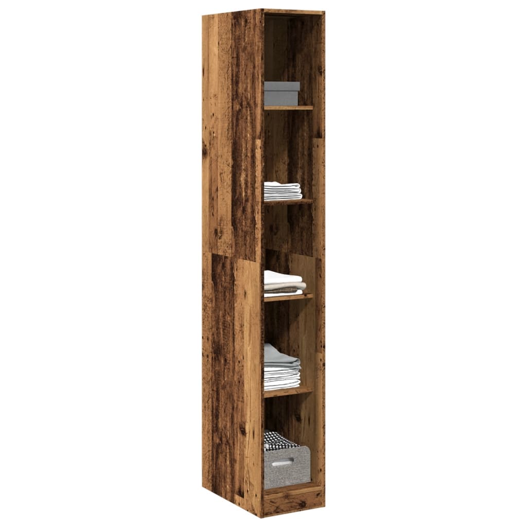 Wardrobe reclaimed wood look 30x50x200 cm wood material