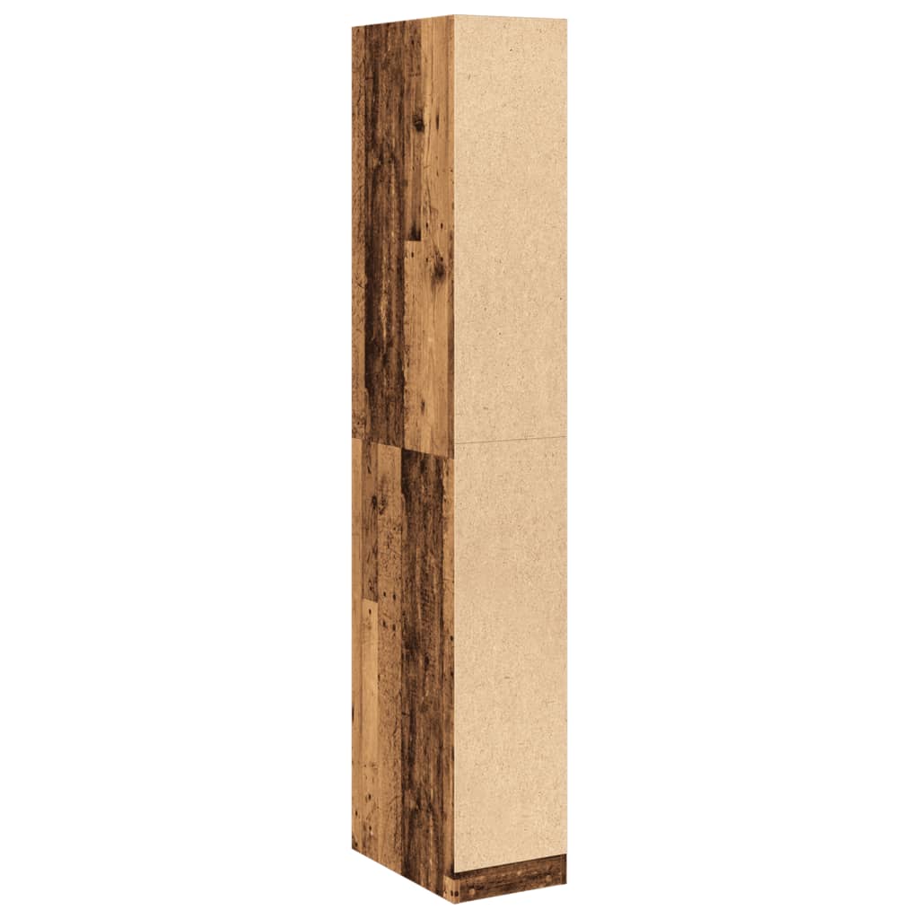 Wardrobe reclaimed wood look 30x50x200 cm wood material