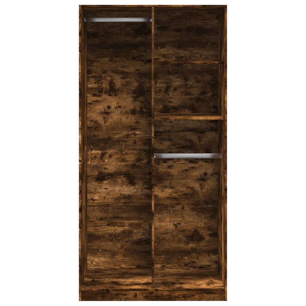 Wardrobe smoked oak 100x50x200 cm wood material