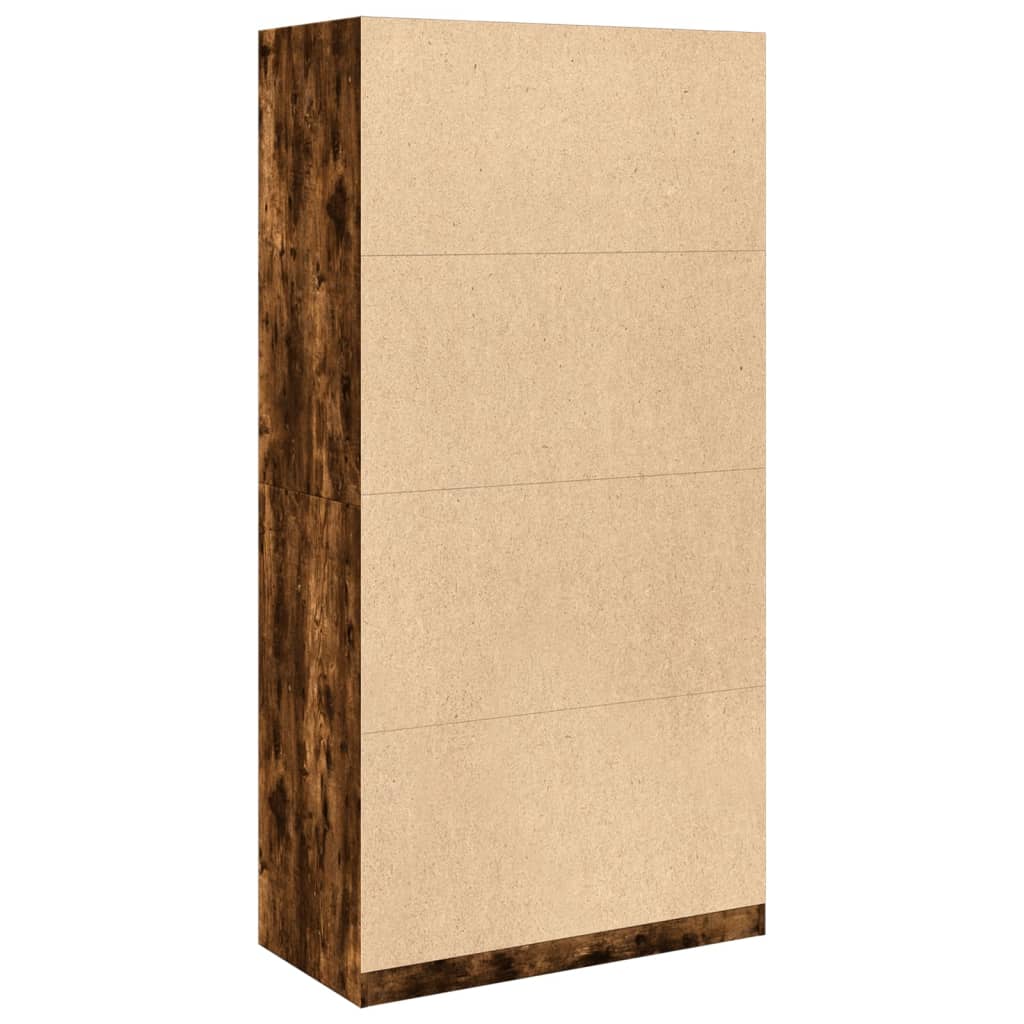 Wardrobe smoked oak 100x50x200 cm wood material