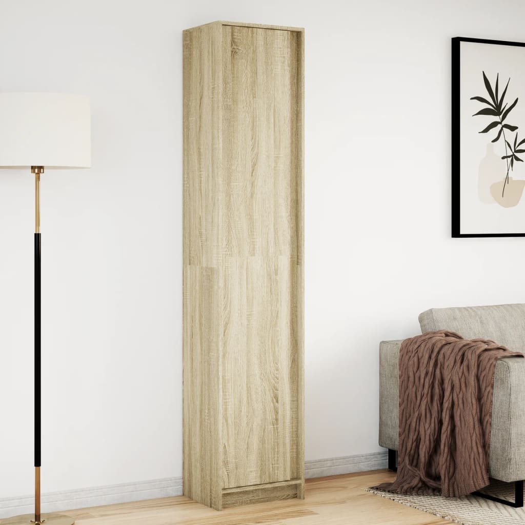 Highboard with LED lighting Sonoma oak 41.5x32.5x200 cm