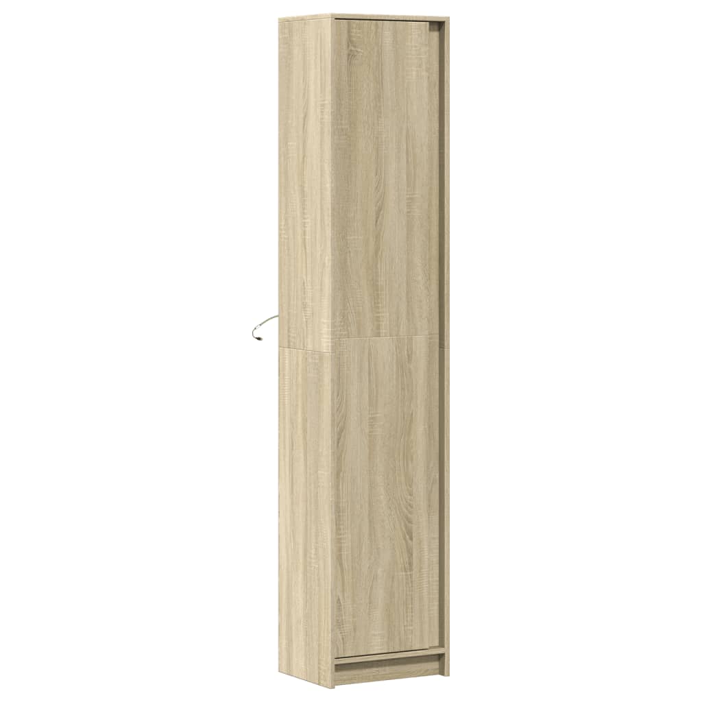 Highboard with LED lighting Sonoma oak 41.5x32.5x200 cm
