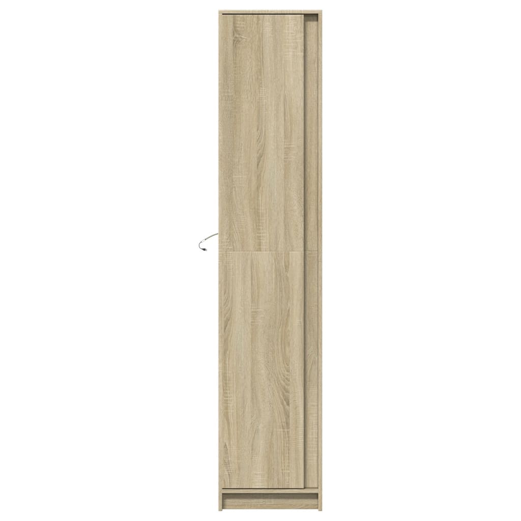 Highboard with LED lighting Sonoma oak 41.5x32.5x200 cm