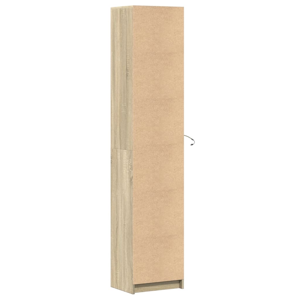 Highboard with LED lighting Sonoma oak 41.5x32.5x200 cm