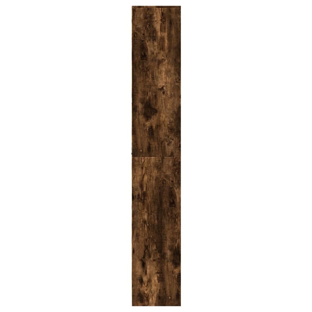 Highboard with LED lighting smoked oak 41.5x32.5x200 cm