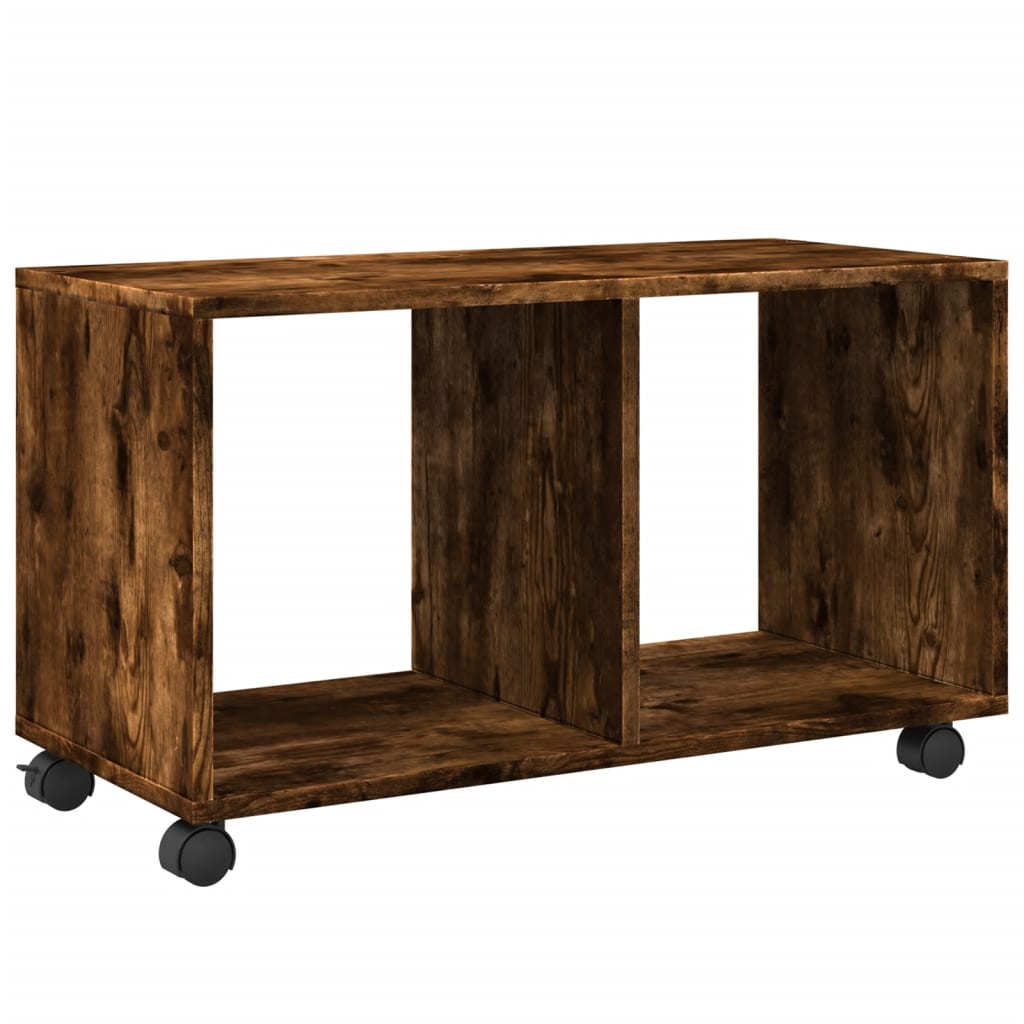 Rolling Cabinet Smoked Oak 72x33x42.5 cm Wood Material