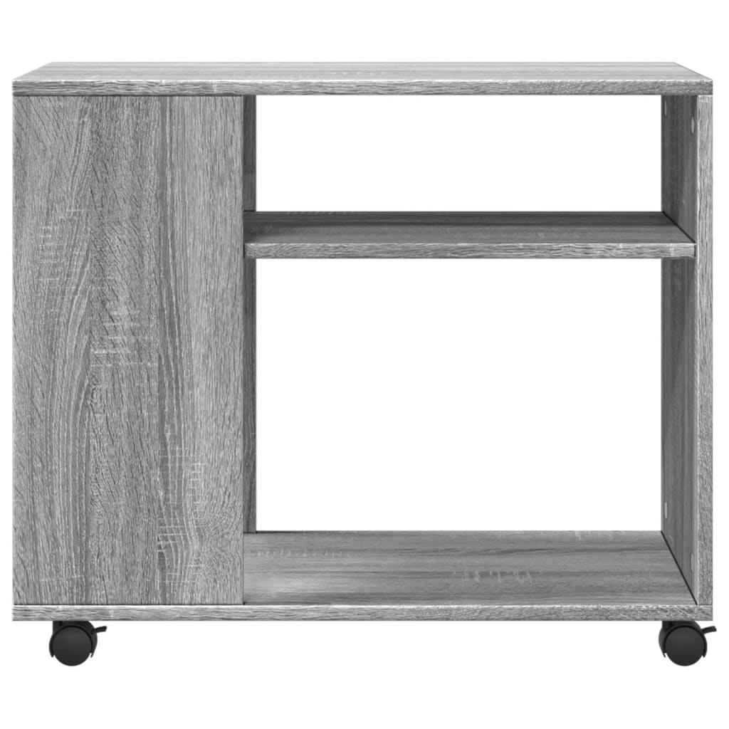 Side table with wheels Grey Sonoma 70x35x60 wood material