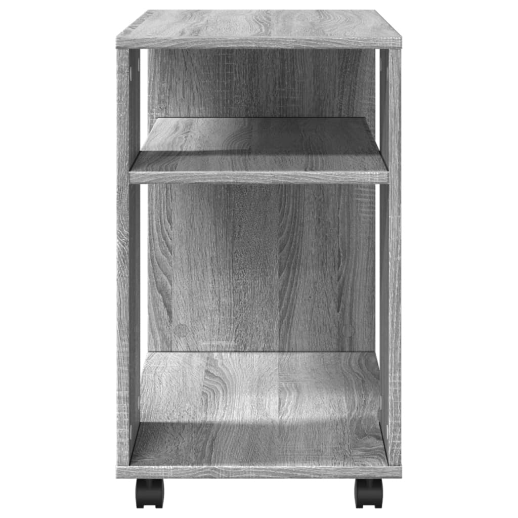 Side table with wheels Grey Sonoma 70x35x60 wood material