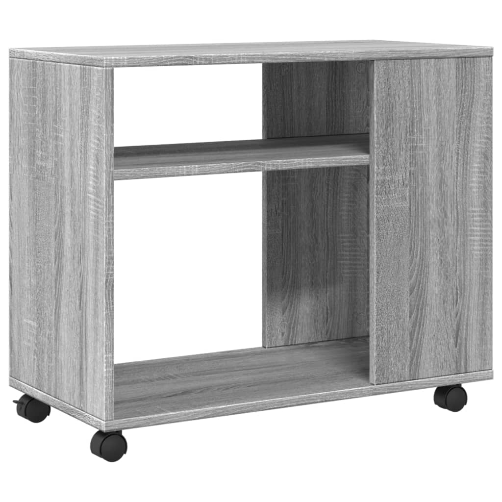 Side table with wheels Grey Sonoma 70x35x60 wood material