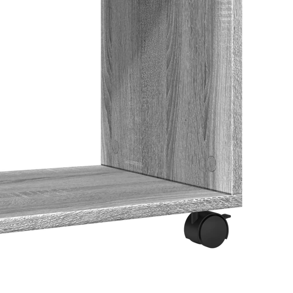 Side table with wheels Grey Sonoma 70x35x60 wood material