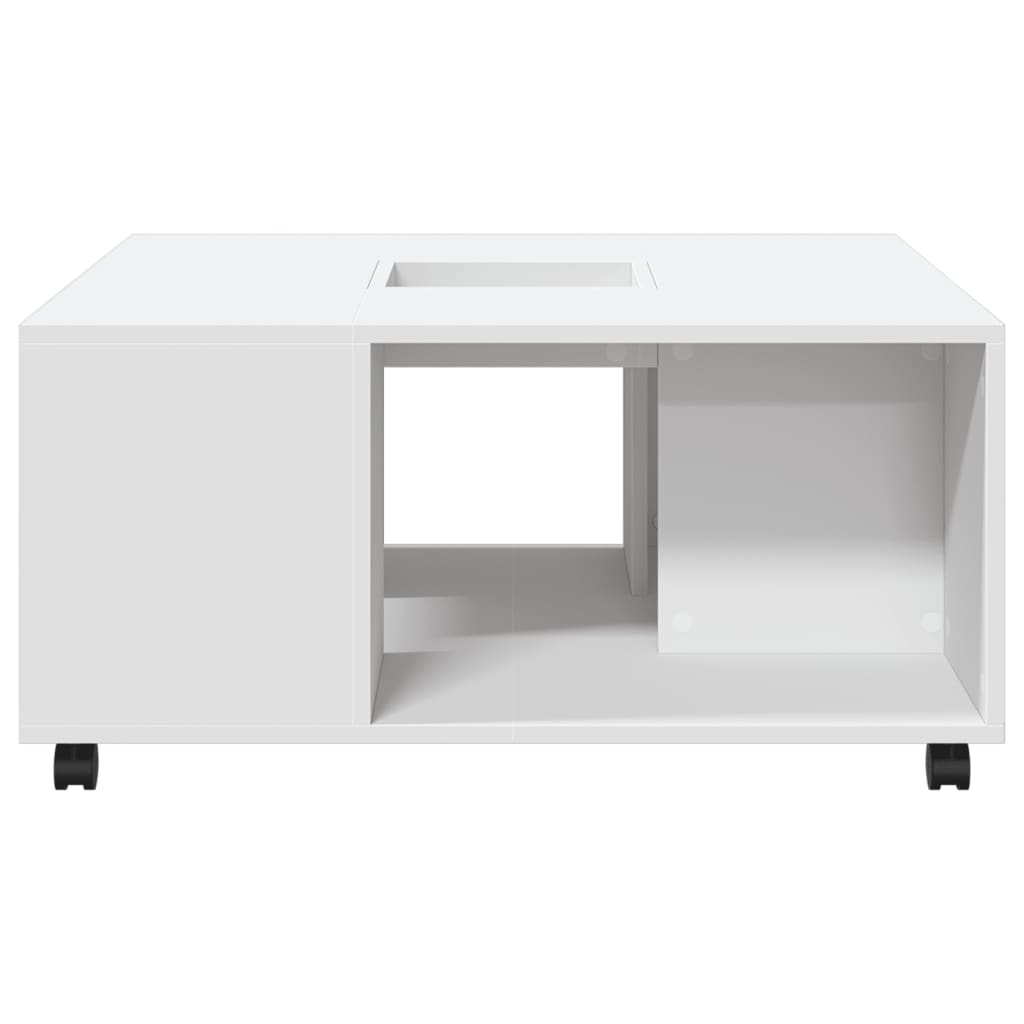 Coffee Table White 80x80x40 cm Wood Material