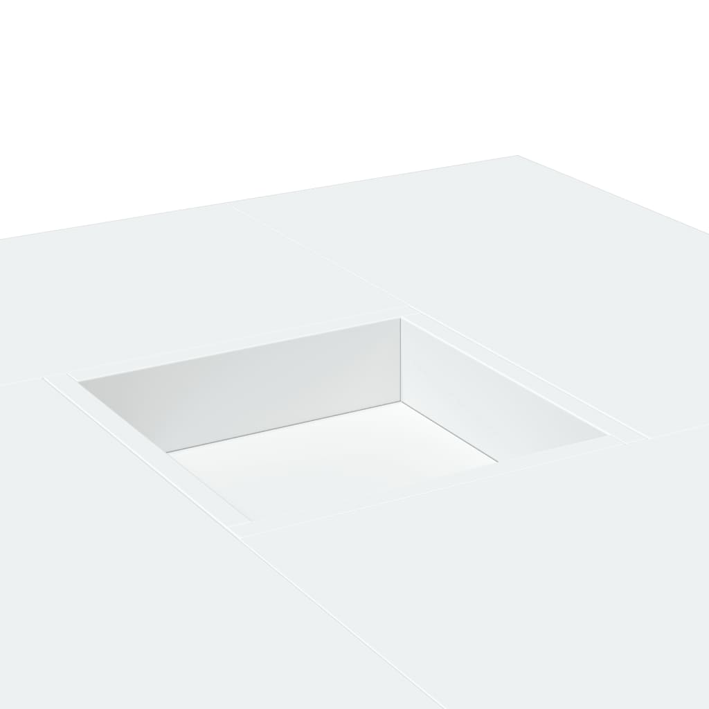 Coffee Table White 80x80x40 cm Wood Material