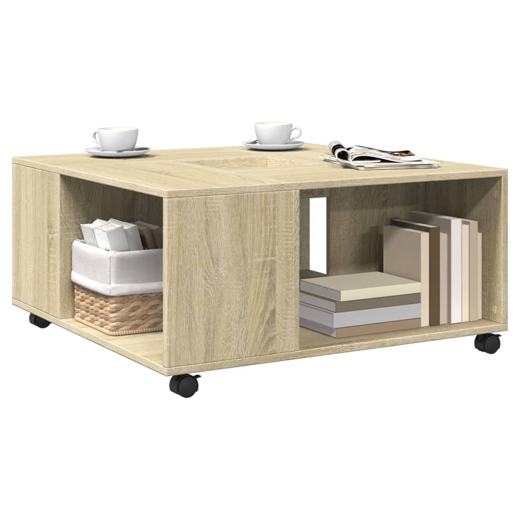 Coffee table Sonoma oak 80x80x40 cm wood material
