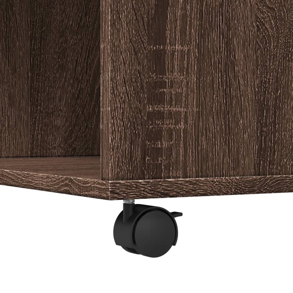 Coffee table brown oak look 80x80x40 cm wood material