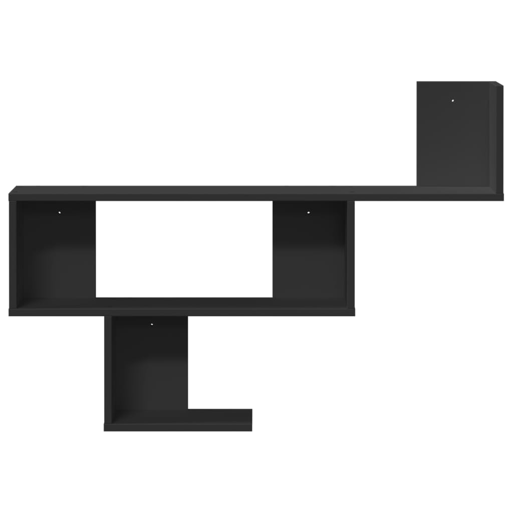 Wall Shelf Black 100x15x70 cm Wood Material